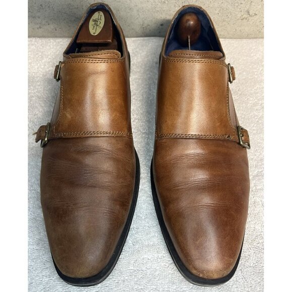 Cole Haan Mens Dawes Grand Double Monk-Strap Loafer Size 9½ M Birtish Tan C27611 main image 7